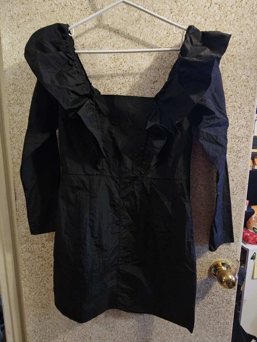H&M Black Off-Shoulder Ruffle Mini Dress - Picture 2 of 9
